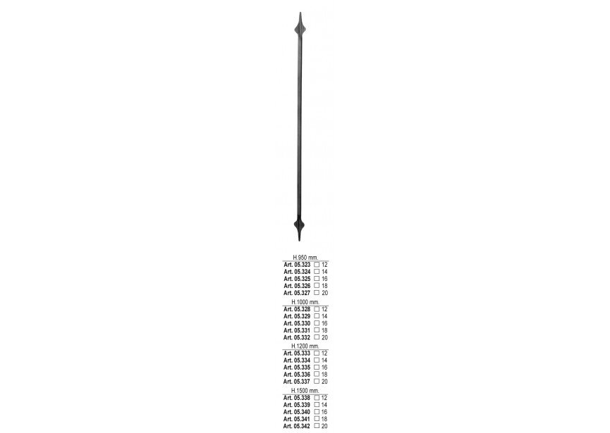 05.323~~SPIJL H 950MM # 12MM