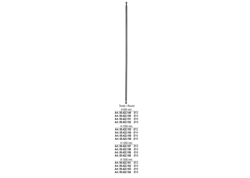 05.422.152~~RONDE SPIJL H 950MM o 18MM