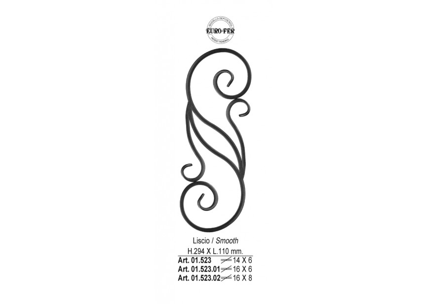 VOLUTE 294X110MM - 14X6MM