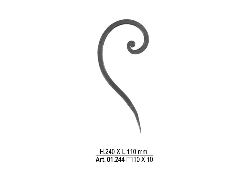 VOLUTE 240X110MM - # 10MM