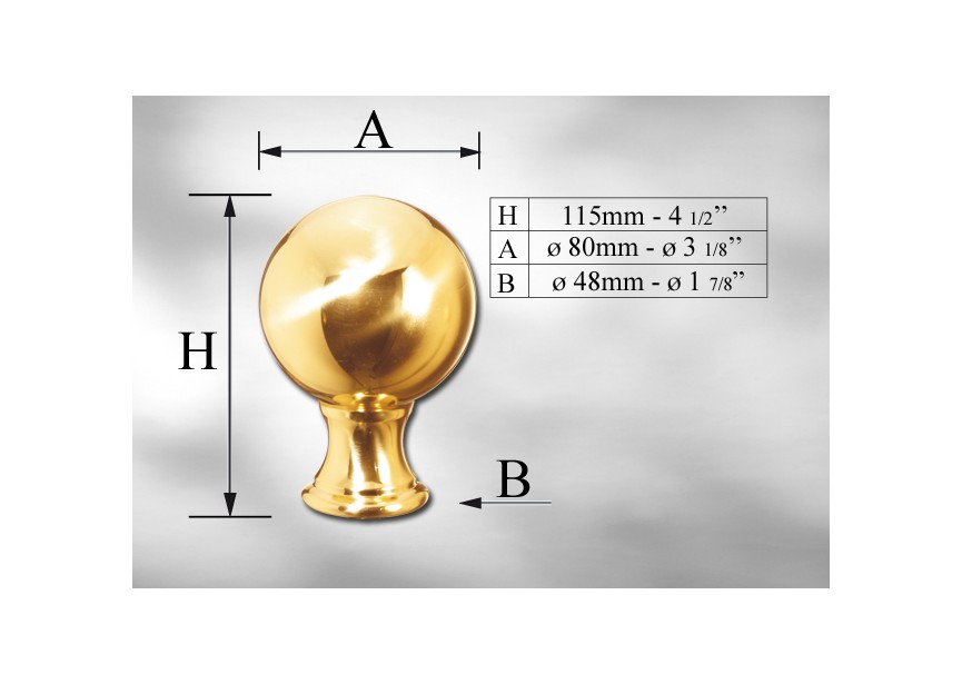 TBL6~~BRONZEN SIERKOP H. 115MM