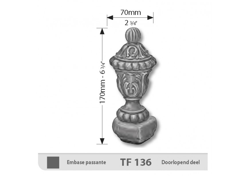 TF136~~SIERKOP VOOR HOOFDBALUSTER