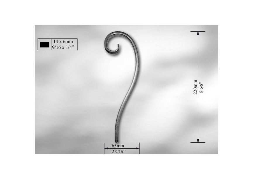 VOLUTE 220X65 - 14X6MM.