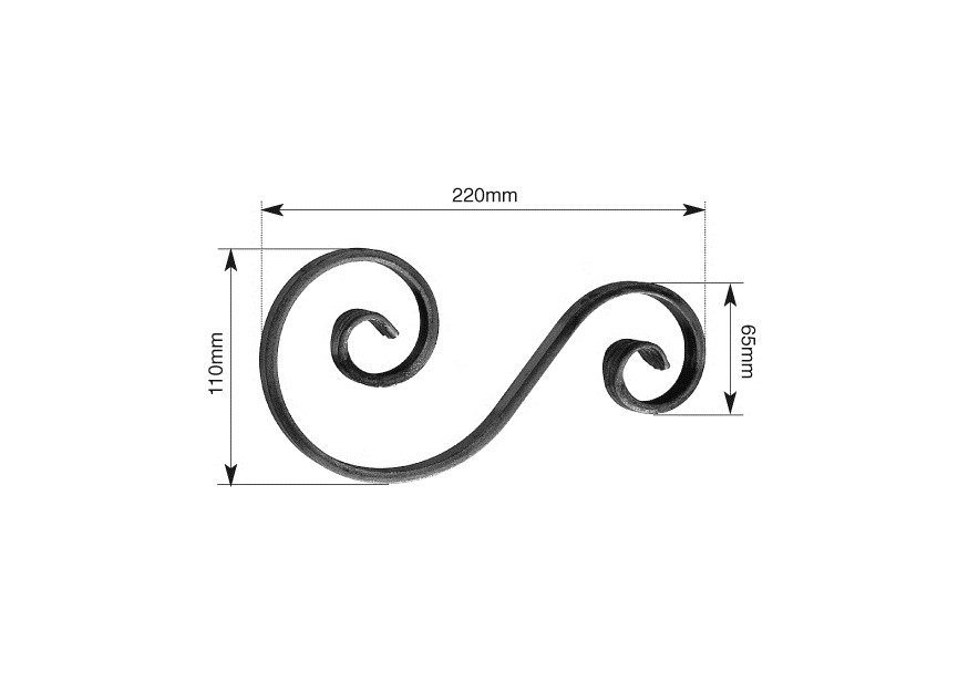 VOLUTE 220X110X65MM