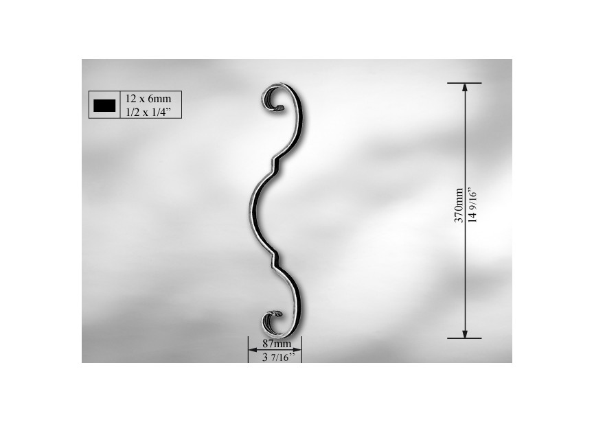 L3701~~KRUL 370X87MM - 12X6MM.