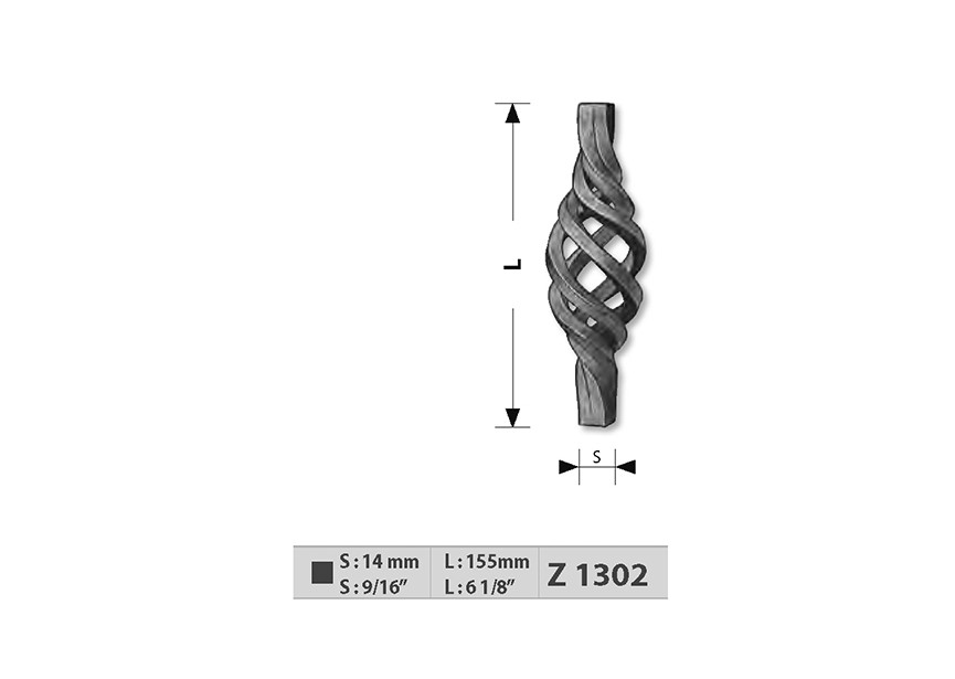 TORSADE FORG.A CHAUD 14X150