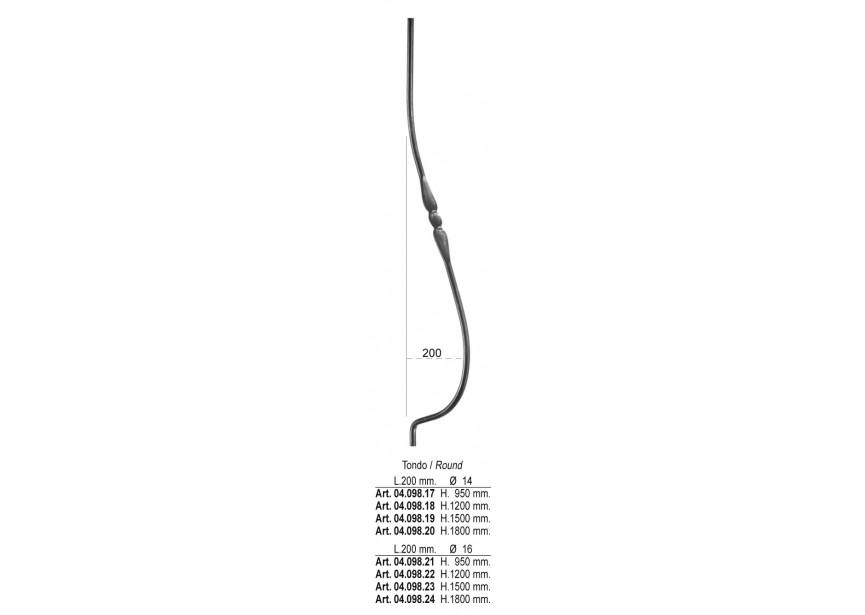 04.098.23~~BUIKSPIJL 200X1500MM o 16 MM