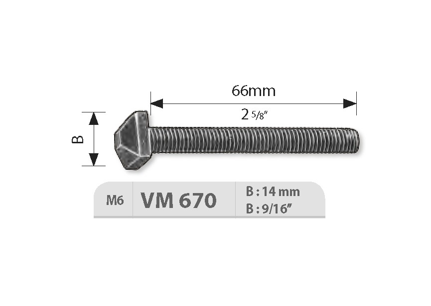 VM670~~WARM GESMEDE SIERKOPSCHROEF