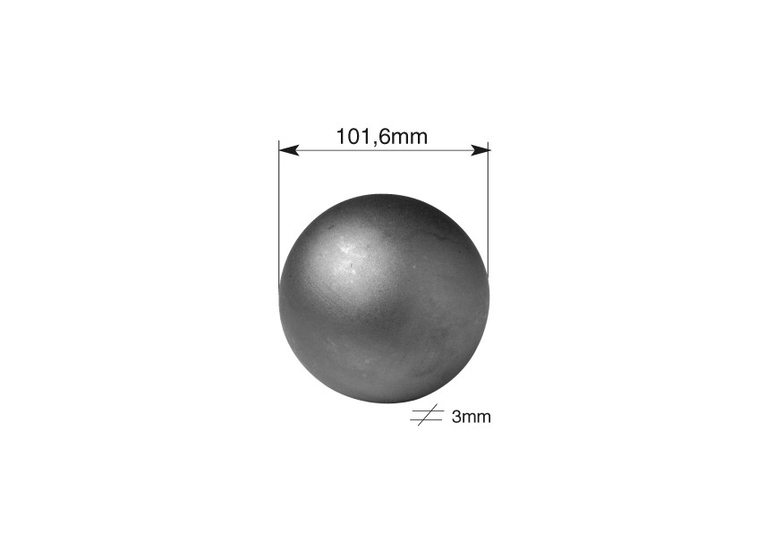 SPM101~~HOLLE STALEN BOL 101,6MM.