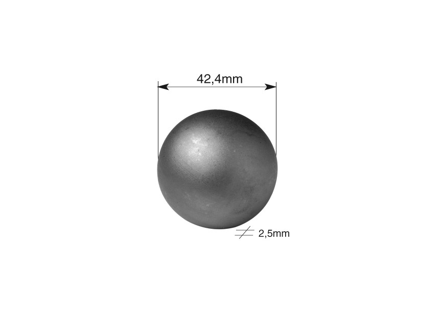 SPM42~~HOLLE STALEN BOL 42,4MM.