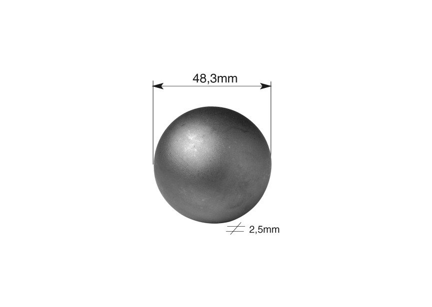 SPM48~~HOLLE STALEN BOL 48,3MM.