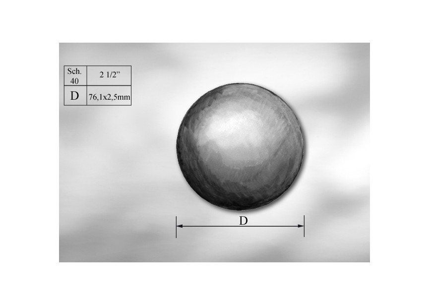 SPM76~~HOLLE STALEN BOL 76,1MM.