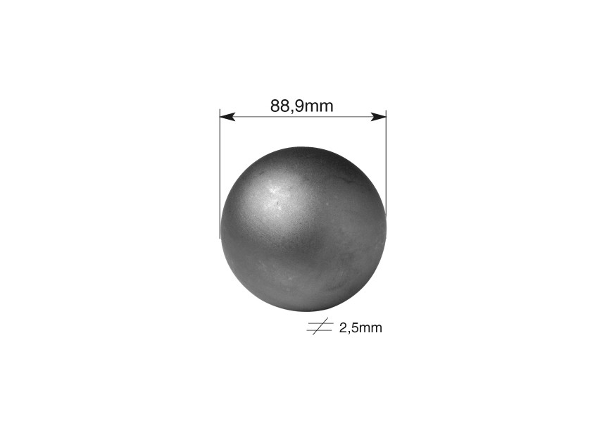 SPM89~~HOLLE STALEN BOL 88,9MM.