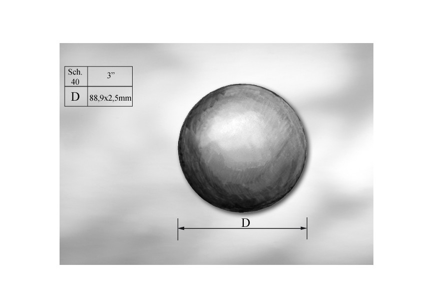 SPM89~~HOLLE STALEN BOL 88,9MM.