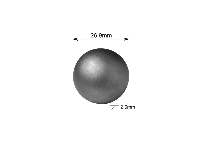 SPM27~~HOLLE STALEN BOL 26.9MM.