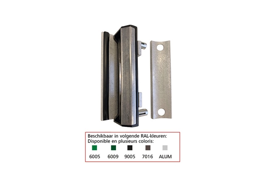 P00012524-7016 - Gâche réglable en acier inoxydable pour profils ronds-antracite