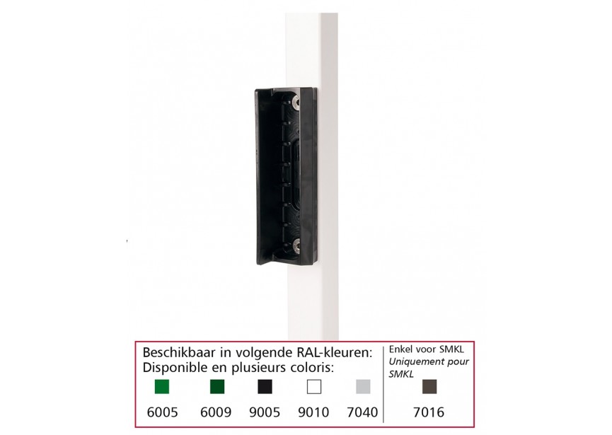 P00011063-6009 - Gâche polyamide pour portillon de jardin pour profils carrés-vert