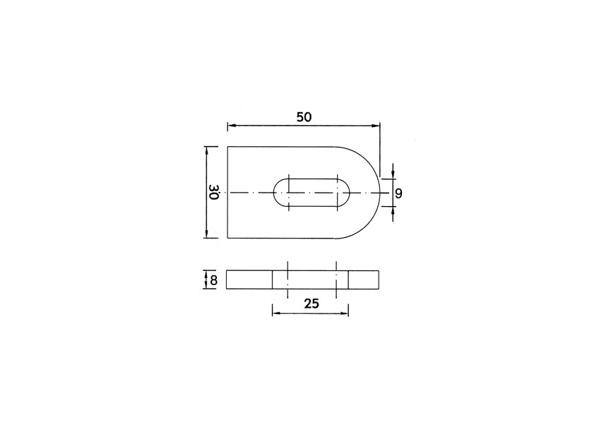 PLAQUE DE FIXATION EN ACIER