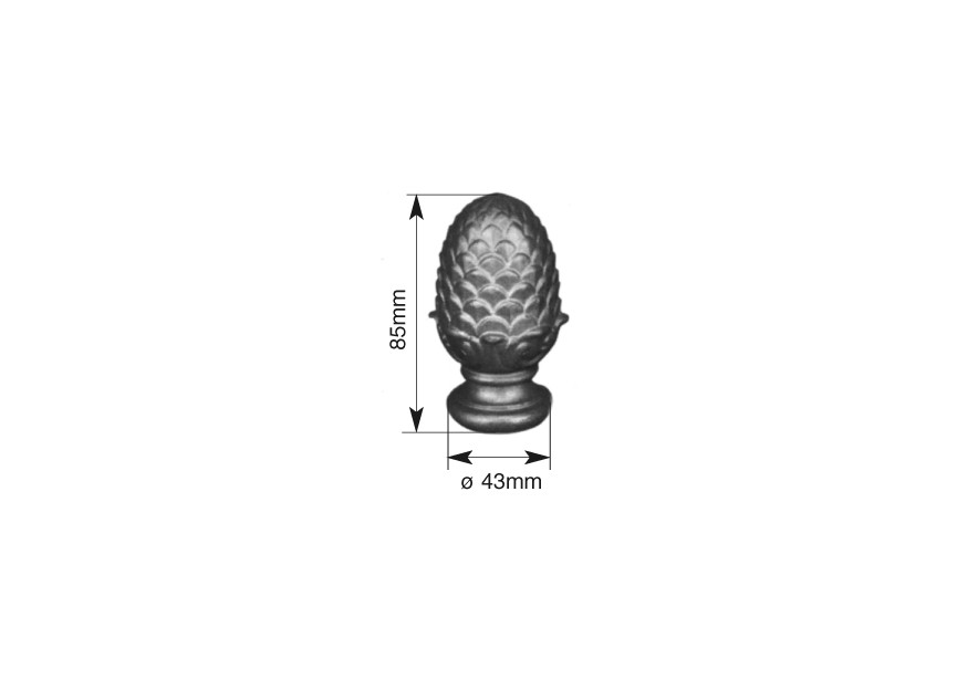 POMME DE PIN SOUDABLE 85X43MM