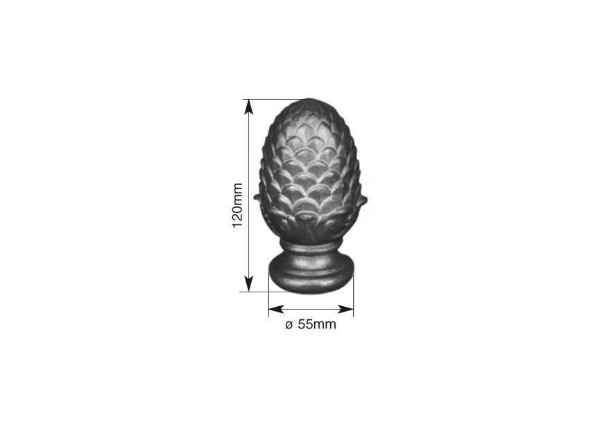 POMME DE PIN SOUDABLE 120X55MM