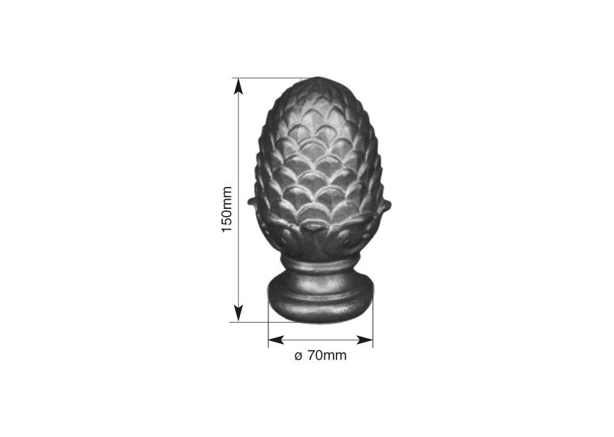 POMME DE PIN SOUDABLE 150X70MM