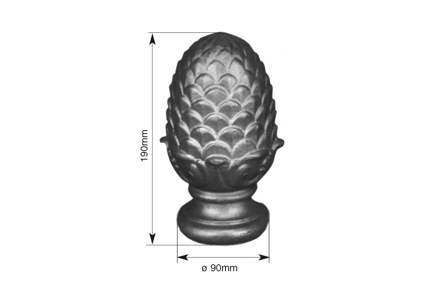 POMME DE PIN SOUDABLE 190X90MM