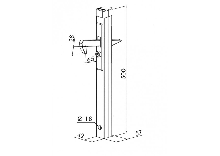 IN-GATE CATCHER~~P00006704 - In-gate-catcher-aluminium poortvanger