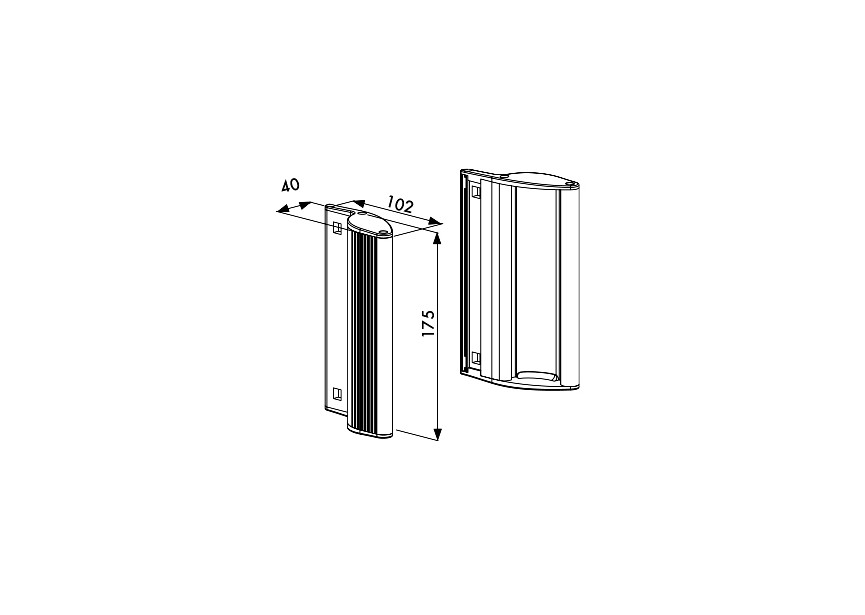 P00006743-SILV - Poignées en aluminium thermolaqué-argent