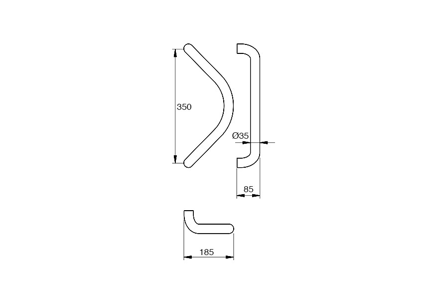 Barre de tirage Hext D35 I350 H85 B185