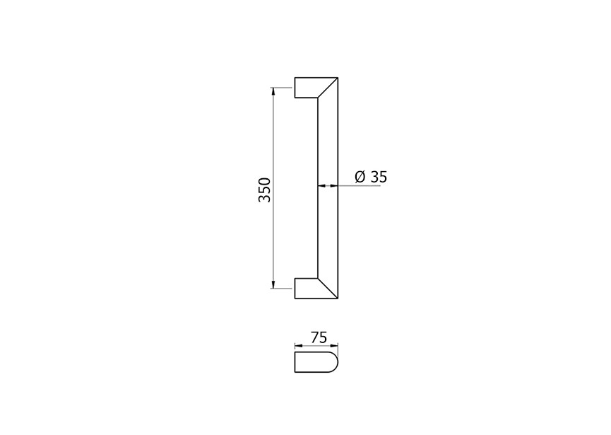 Barre de tirage Hext D35 I350 H75