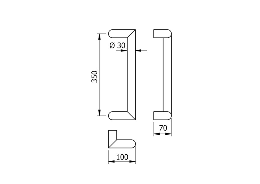 Barre de tirage Hext D30 I350 H70 B100