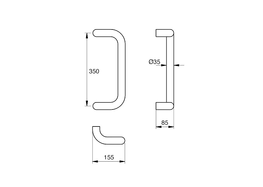 Barre de tirage Hext D35 I350 H85 B155