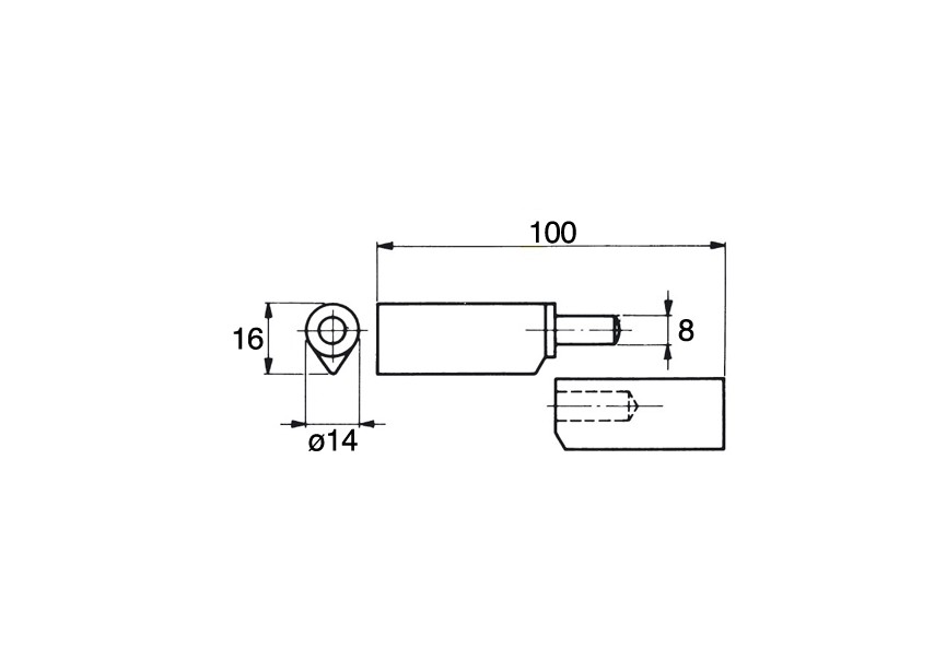 LPI100~~LASPAUMEL IN INOX - 100MM