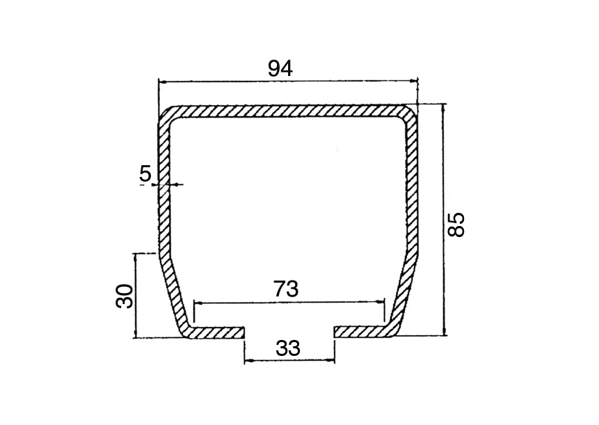 ROLL.CENT. RAIL NON-GALV.PR PORT.SUSP. - 3M