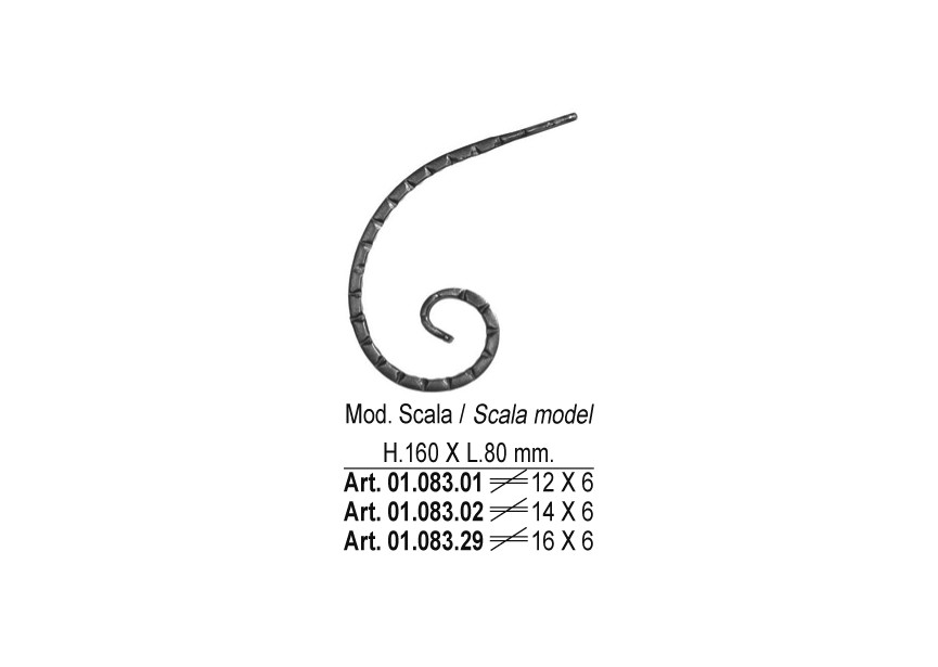 01.083.01~~C-KRUL 160X80MM - 12X6MM