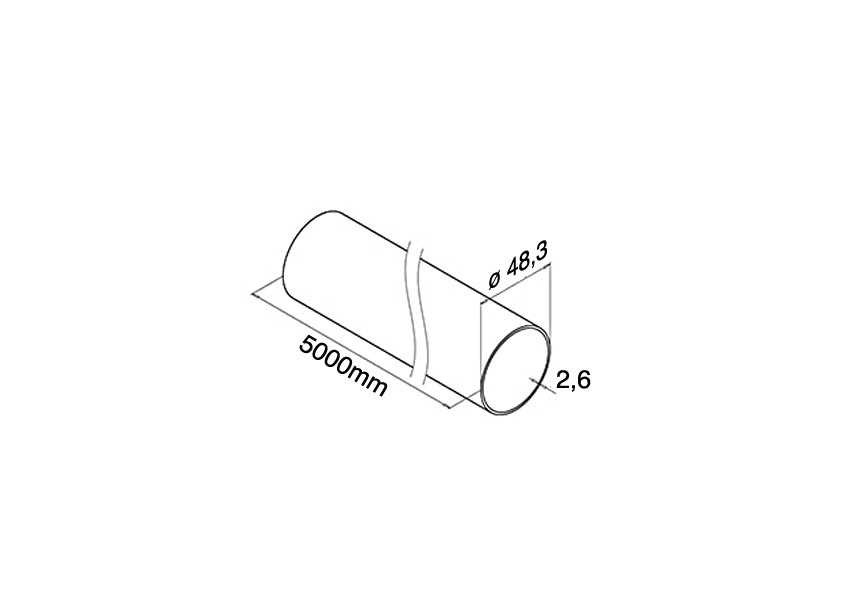 130900-048-50-12~~EXTRA STRONG  BUIS  48.3 X 2.6 - LENGTE 5M