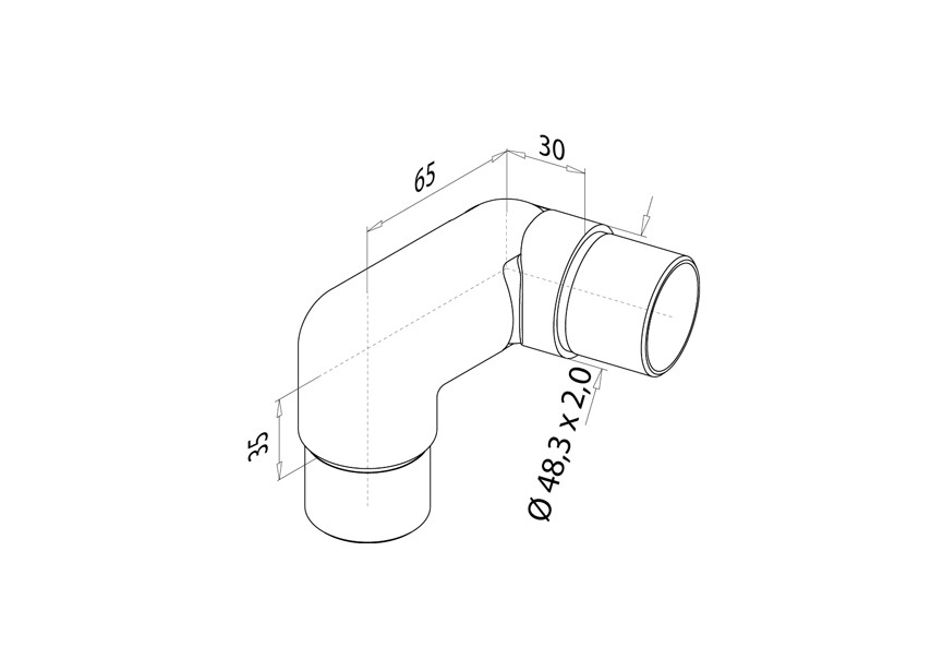 Raccord 90° avec élément orientable g. (0-70°)