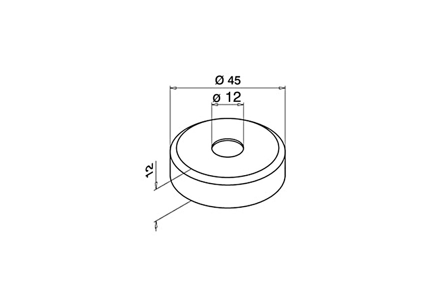 131514-012~~AFDEKKAP VOOR STAF Ø 12MM, Ø 45X12MM,