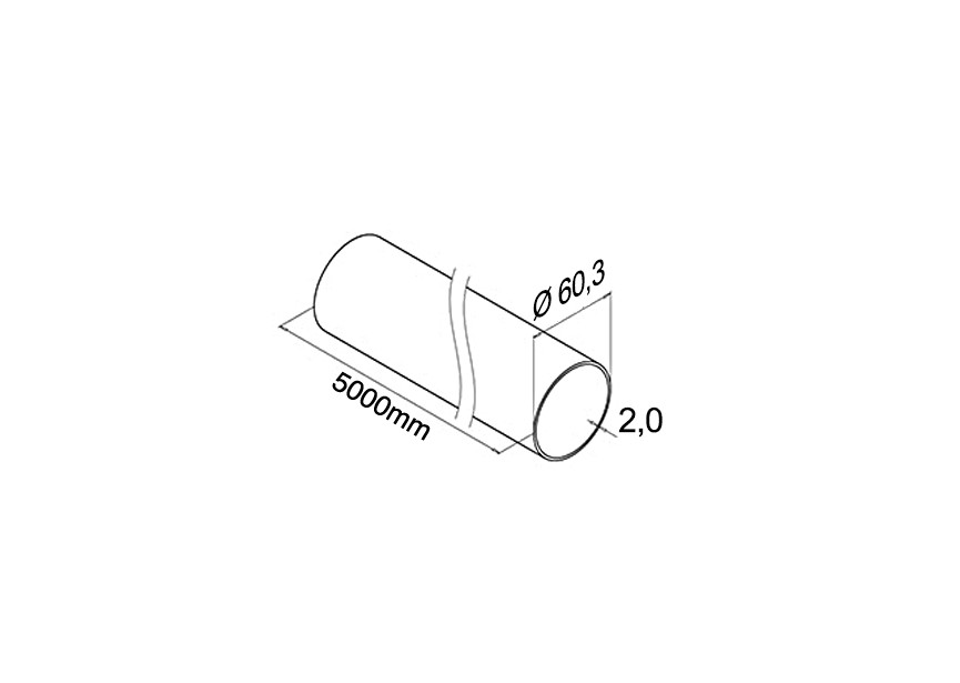 130900-060-50-12~~BUIS  60.3 X 2 - LENGTE 5M !!!!!!!