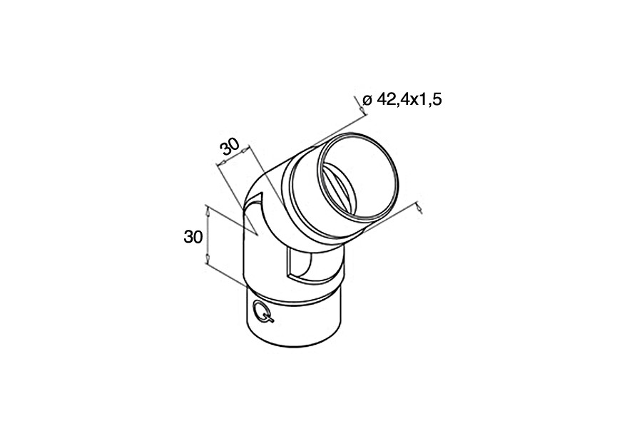 raccord orientable, ( 0° à + 70° )