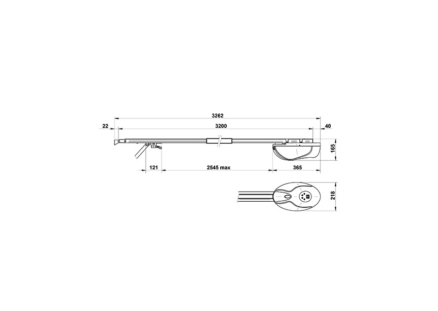 KIT TEO 700 - 24V (moteur plus rail) (3 metre)