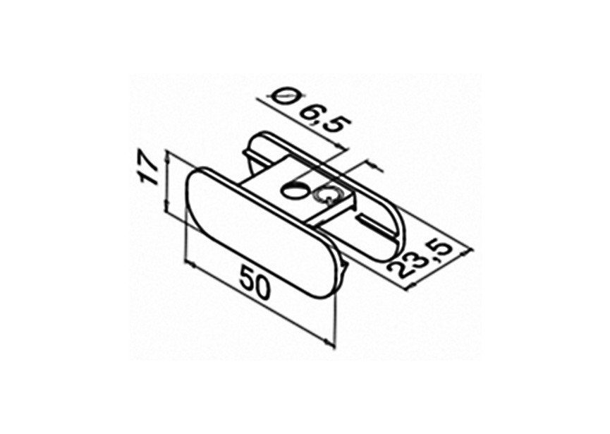 140780-24~~Adapter voor LED draagprofiel, voor u-profielbuis, VP 2X