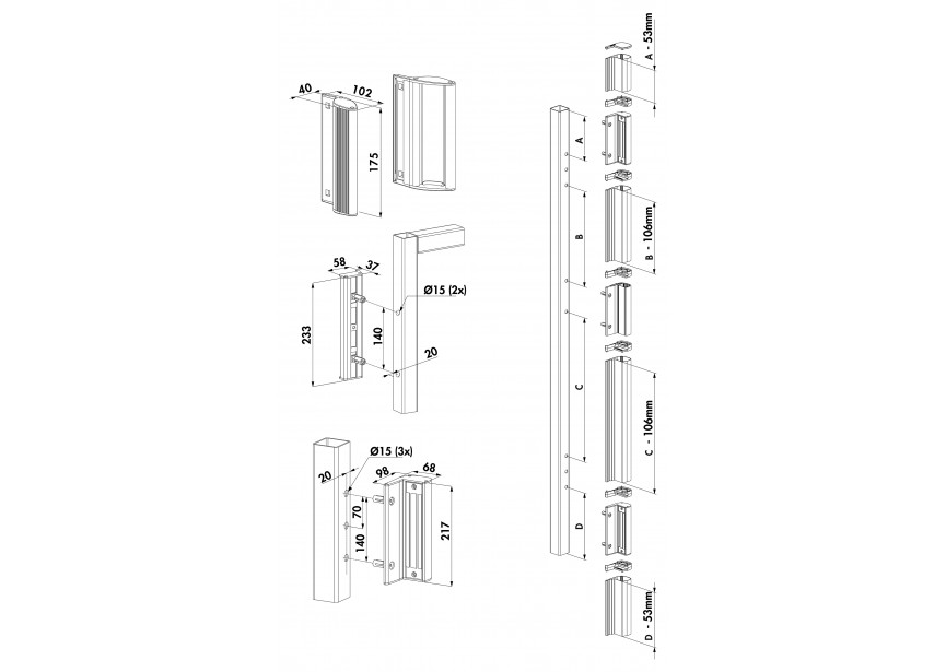 P00010731-SILV - Set avec N-LINE-MAG profile,2xMAGMAG3000,3006PULL-argent