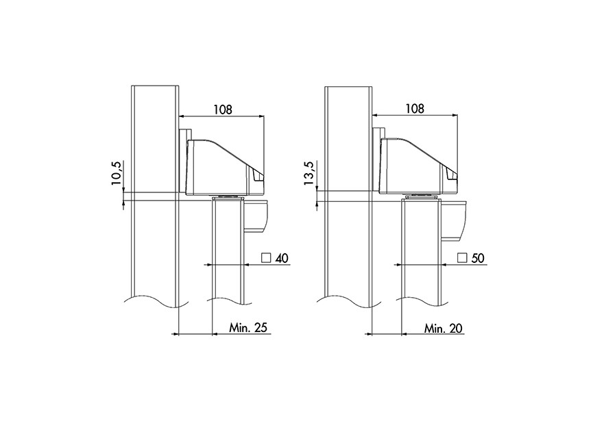 BEARING HINGE~~P00006928 - Prijs per set van 2-verstelbaar scharnier met lager- vp 2x