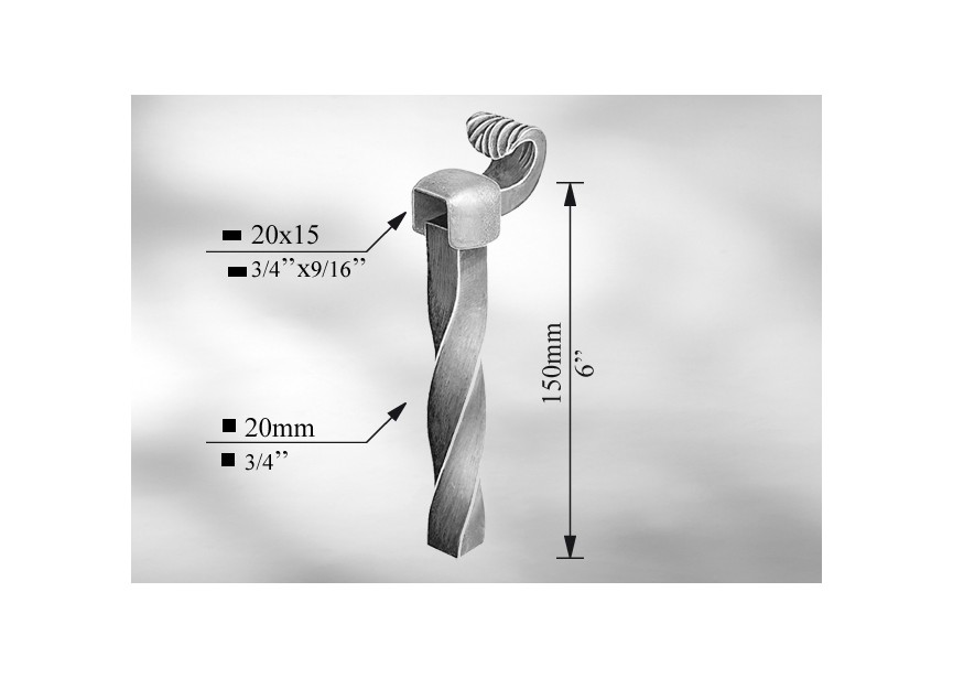 AK240~~BEVESTIGINGSANKER # 20MM - LENGTE 1500MM