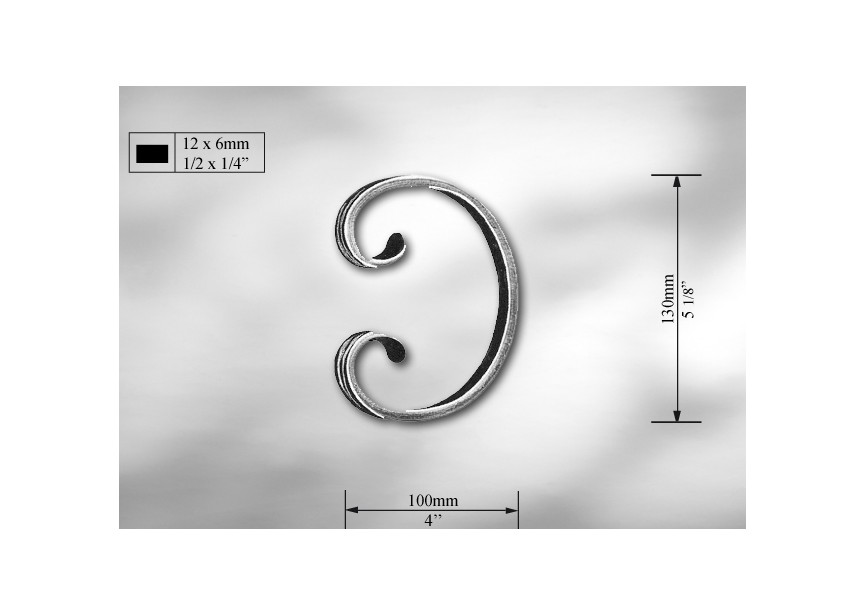 VOLUTE 130X100 - 12X6MM.