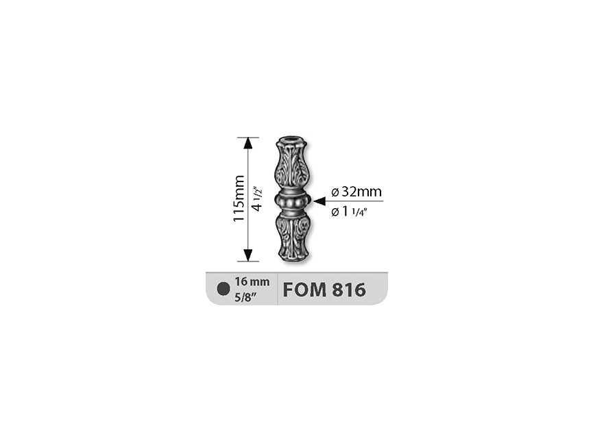 FOM816~~GIETIJZEREN SIERHULS