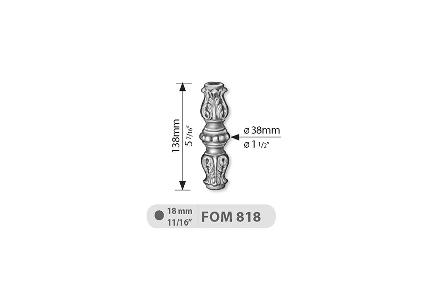 FOM818~~GIETIJZEREN SIERHULS