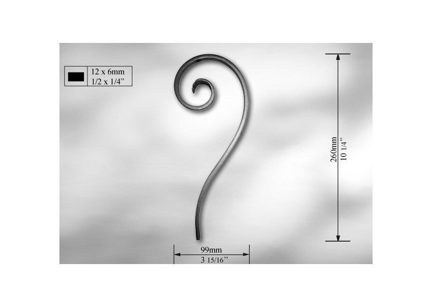 VOLUTE 260X99 - 12X6MM.