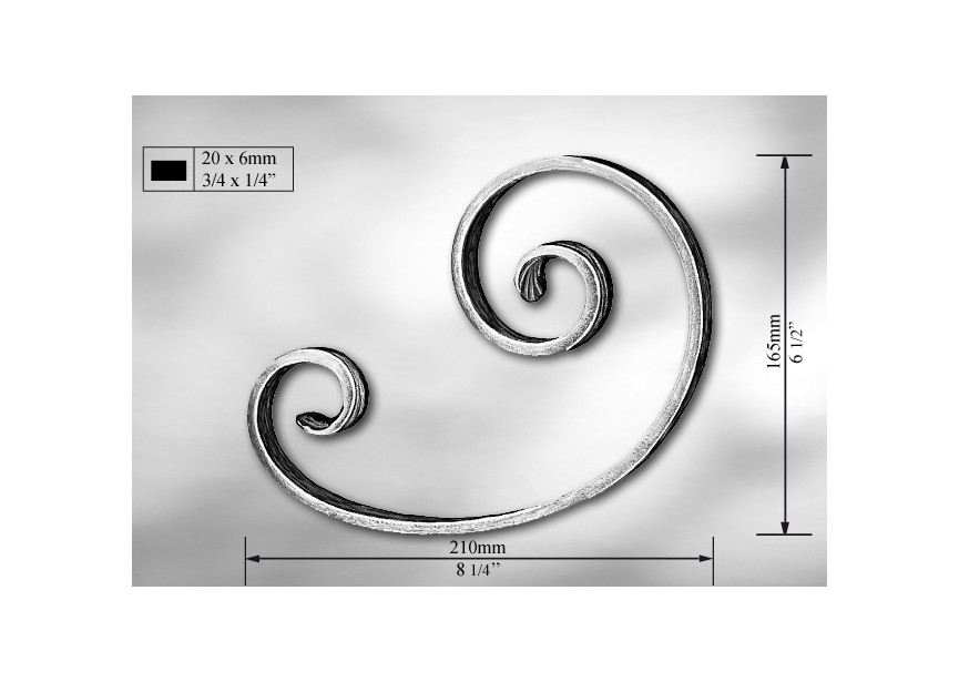 VOLUTE 165X210 - 20X6MM.